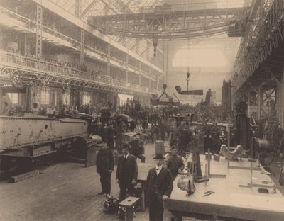 Putilov工厂的车间c。 1914年 作者 不明