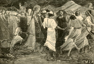 亚伦和伊斯兰教的小牛崇拜，1890年。 作者 不明