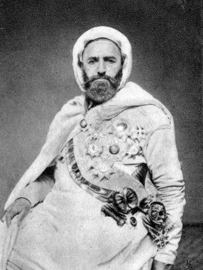 阿卜杜勒·卡迪尔（Abd al-Qadir），阿尔及利亚苏菲和政治和军事领导人，1875年 作者 不明