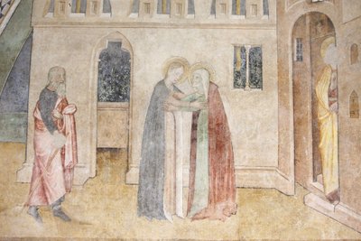 Abondance abbey church fresco: the Visitation, Abondance, France 作者 不明