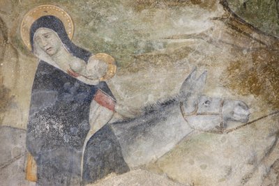 Abondance abbey church fresco: the flight to Egypt, Abondance, France 作者 不明