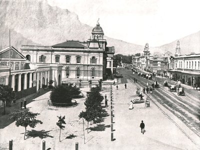 Adderley街，与商业交易所和标准银行，南非开普敦，1895年。 作者 不明