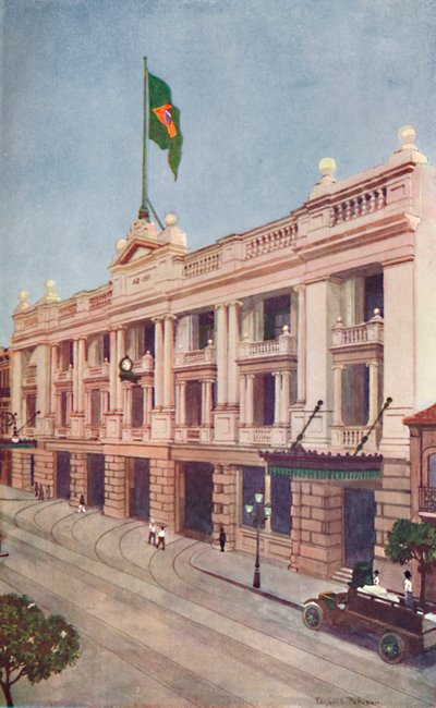 里约电车，轻电公司的行政办公室，1914年 作者 不明