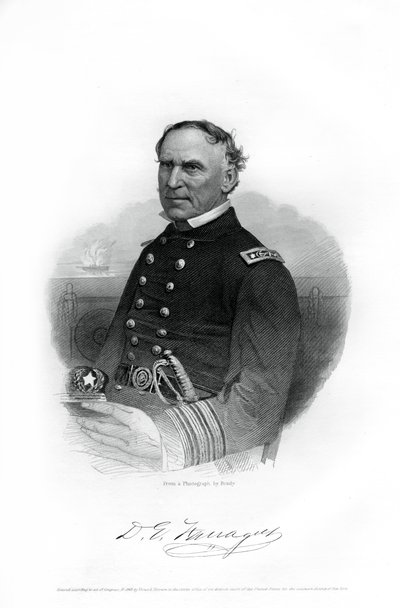 海军上将大卫·法拉格特（David Farragut）将军，1862-1867年在美国内战中 作者 不明