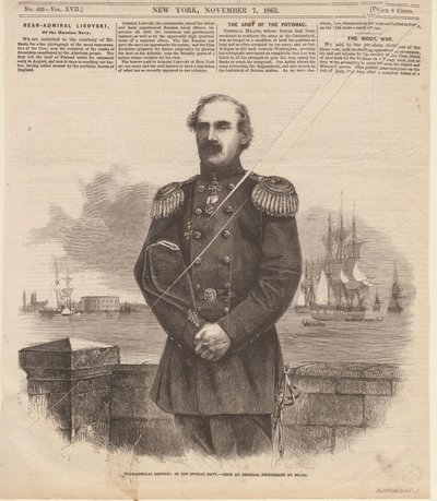 斯捷潘-斯捷潘诺维奇-莱索夫斯基海军上将1816-1866年在纽约，1863年。 作者 不明