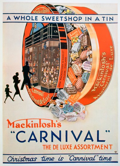 1930年Mackintoshs狂欢节太妃糖广告 作者 不明