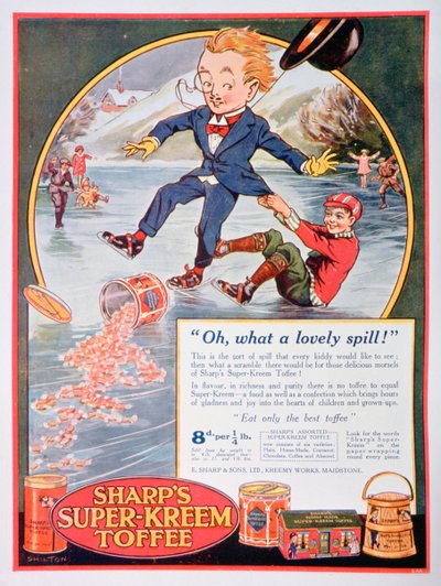 1923年的Sharps Super-Kreem Toffee广告 作者 不明