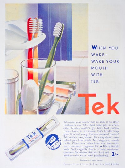 1931年Johnson和Johnson的Tek牙刷广告 作者 不明