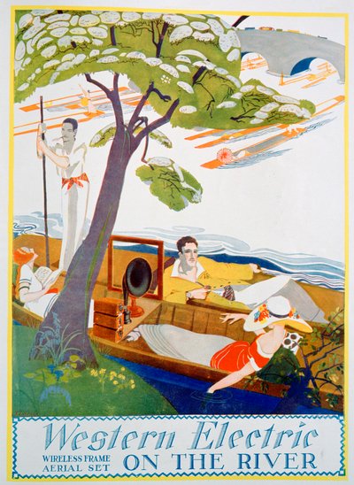 1923年为Western Electric Company无线框架天线组做广告 作者 不明