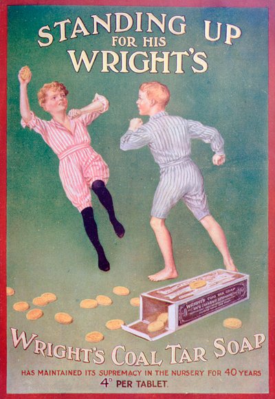 Wrights煤焦油肥皂的广告，1909年 作者 不明