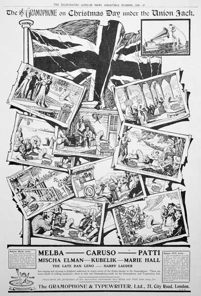 留声机和打字机公司广告，1906年 作者 不明