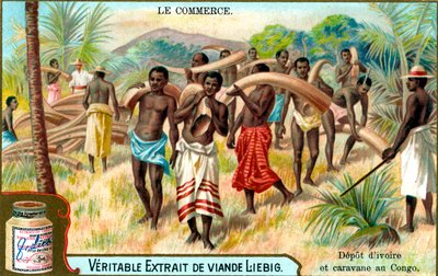 列比希（Liebig）肉提取物的广告，法国，摄于1900年 作者 不明