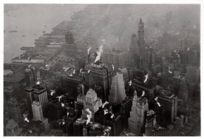 齐柏林飞艇，美国纽约曼哈顿的鸟瞰图，1928年，1933年 作者 不明