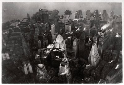 齐柏林飞艇，美国纽约曼哈顿的鸟瞰图，1928年，1933年 作者 不明