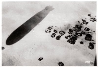 1931年1933年，由齐柏林飞艇投射的阴影，形成沙漠定居点的鸟瞰图 作者 不明