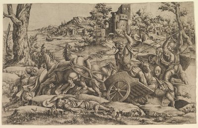 阿伽门农杀死奥迪奥斯，约1545年。 作者 不明