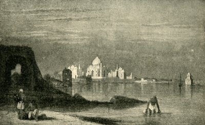 阿格拉和贾姆纳河上的泰姬陵，1820年代，1901年。 作者 不明