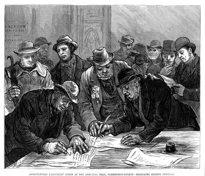 1877年在伦敦法灵顿街举行的农业劳工联盟会议 作者 不明