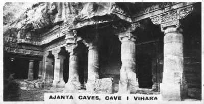 印度马哈拉施特拉邦维哈拉（Vihara）的阿c陀石窟，建于1925年 作者 不明