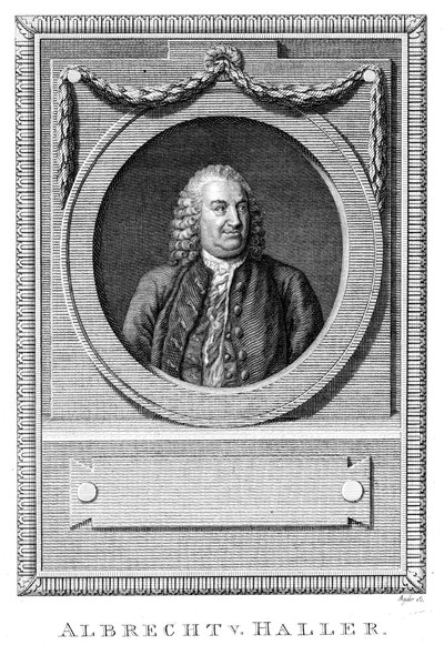 瑞士医师兼科学家Albrecht von Haller，c1770 c1780 作者 不明