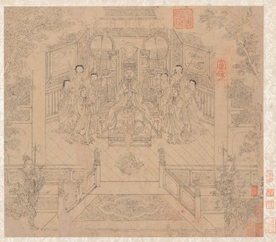 道教和佛教主题专辑，1200年代。 作者 不明