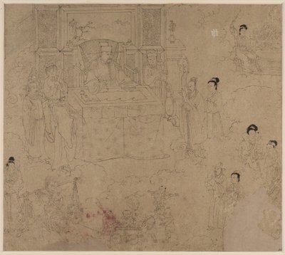 道教和佛教主题的专辑：地狱之王：第28页，12世纪。 作者 不明