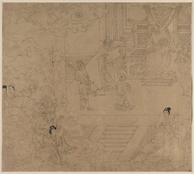 道教和佛教主题的专辑：地狱之王：第32页，12世纪。 作者 不明