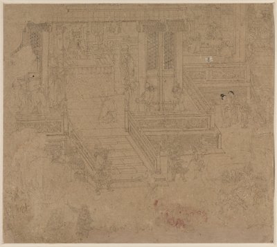 道教和佛教主题的专辑：地狱之王：第37页，1200年代。 作者 不明