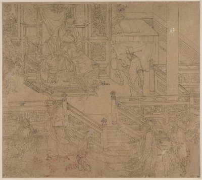 道教和佛教主题的专辑：地狱之王：第40叶，1200年代。 作者 不明