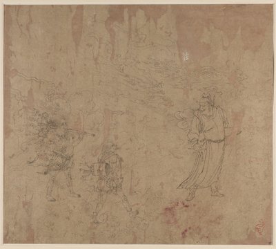 道教和佛教主题的专辑：道教神灵的游行：第18页，12世纪。 作者 不明