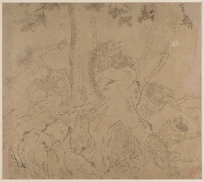道教和佛教主题的专辑：搜山：第46叶，1200年代。 作者 不明