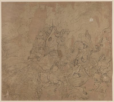 道教和佛教主题的专辑：搜山：第49叶，1200年代。 作者 不明