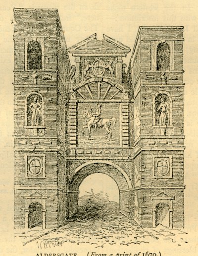 Aldersgate，1670，c1872。 作者 不明
