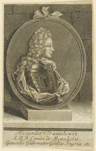 亚历山大·丹尼洛维奇·门希科夫（Alexander Danilovich Menshikov），大提尼西莫，神圣罗马帝国的王子，1705年。 作者 不明