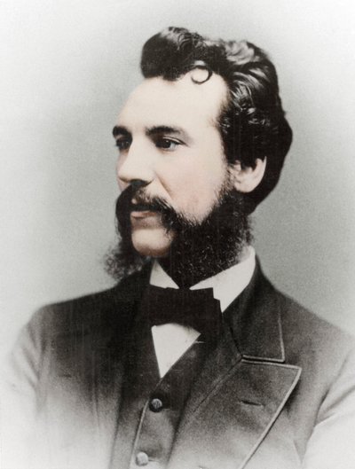 亚历山大·格雷厄姆·贝尔（Alexander Graham Bell），苏格兰出生的美国发明家，十九世纪 作者 不明