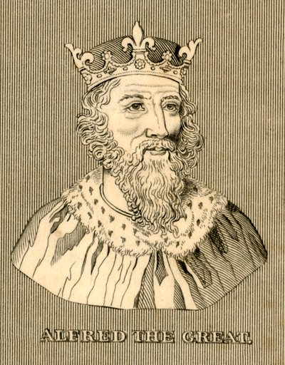 阿尔弗雷德大帝（Alfred the Great），c847-899，1830年。 作者 不明