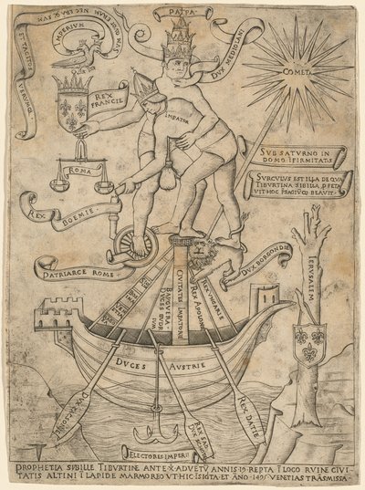 皇帝和教皇的寓言故事，约1495年。 作者 不明