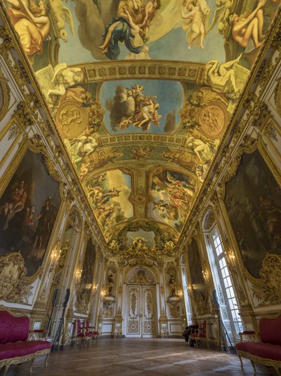 太阳的寓言。 Galerie doree 拱顶的绘画，由 Francois Perrier (1594-1649) 作者 不明