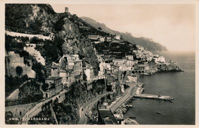阿马尔菲-全景图，摄于1910年。 作者 不明