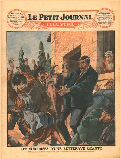 惊人的巨型甜菜根，1929年。 作者 不明