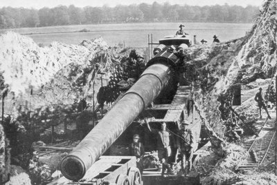 美国14英寸铁路炮，默兹-阿贡攻势，法国，1918年 作者 不明