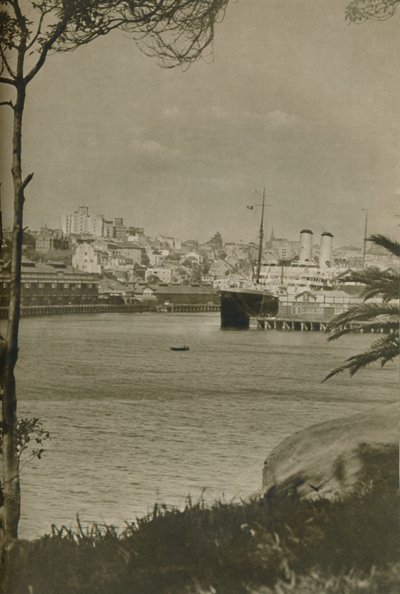 1937年，在乌鲁穆卢湾停靠的东方班轮 作者 不明