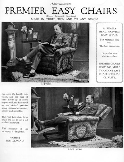 1926年总理安乐椅的广告 作者 不明