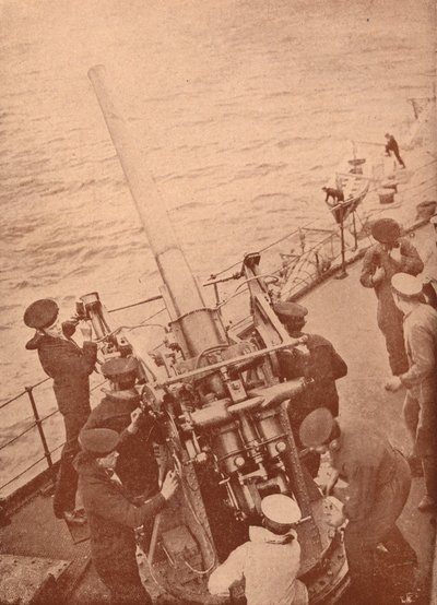 一支高射炮在英国战列舰上行动，c1917 1919 作者 不明