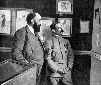 1915年世界大战期间在法国香槟战斗的法国士兵举办的艺术展 作者 不明