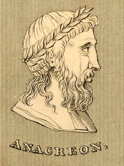 Anacreon，公元前c582-485，1830年。 作者 不明