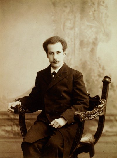 俄罗斯小说家和诗人安德烈·贝利（Andrei Bely），1904年 作者 不明