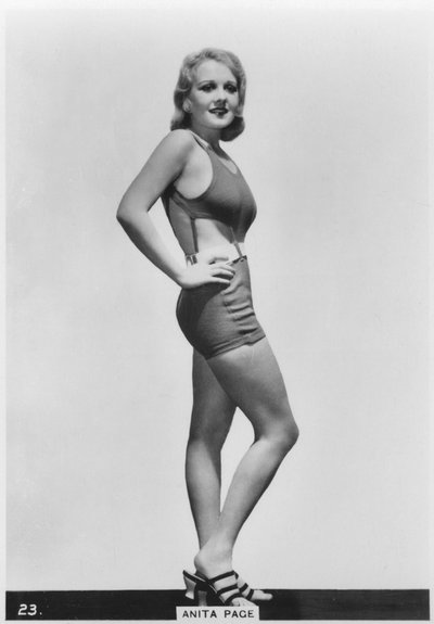 美国电影女演员安妮塔·佩奇（Anita Page），c1938年 作者 不明