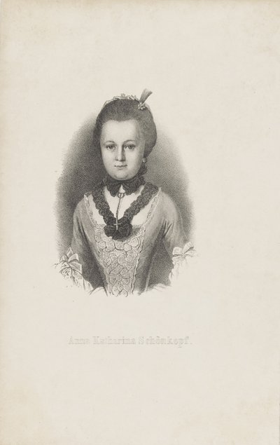 Anna KatharinaKäthchenSchönkopf1746-1810，约1820年。 作者 不明