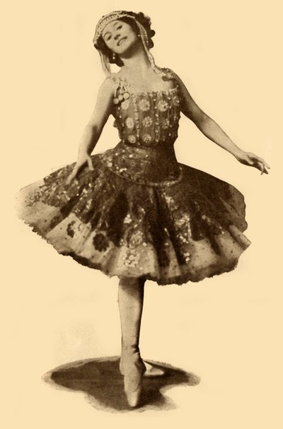安娜·帕夫洛娃（Anna Pavlova），摄于1910年。 作者 不明